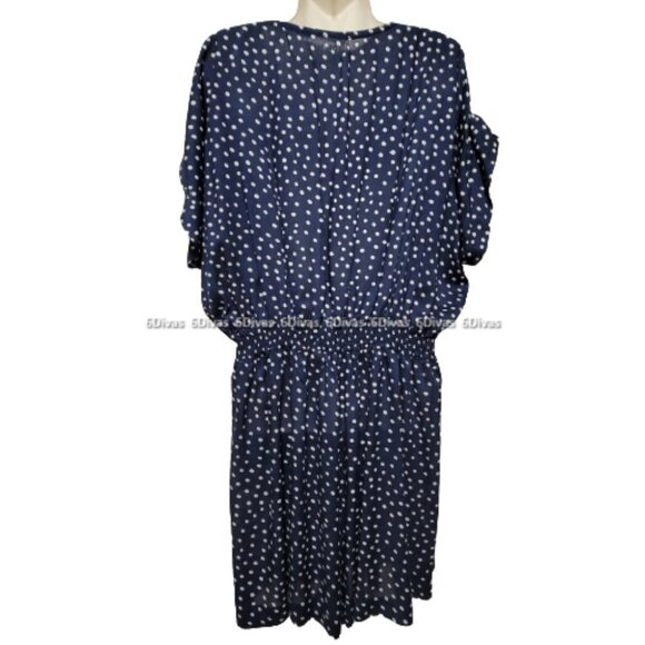 Romper Blue and White Polka Dot Romper Dress  Size L - NEW! - Picture 10 of 16